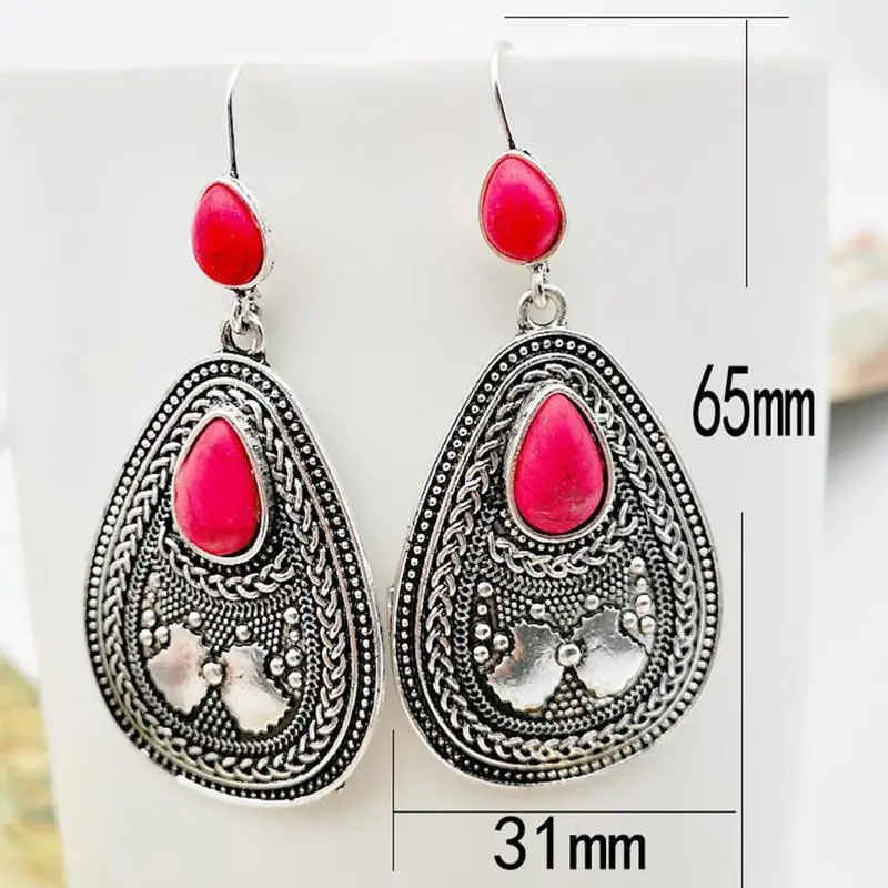 National Style Red Pine Gem Exaggeration Earrings Korean Version Of Retro Palace Ethnic Style Red Pine Earrings Wholesale
National Style Red Pine Gem Exaggeration Earrings Korean Version Of Retro Palace Ethnic Style Red Pine Earrings Wholesale