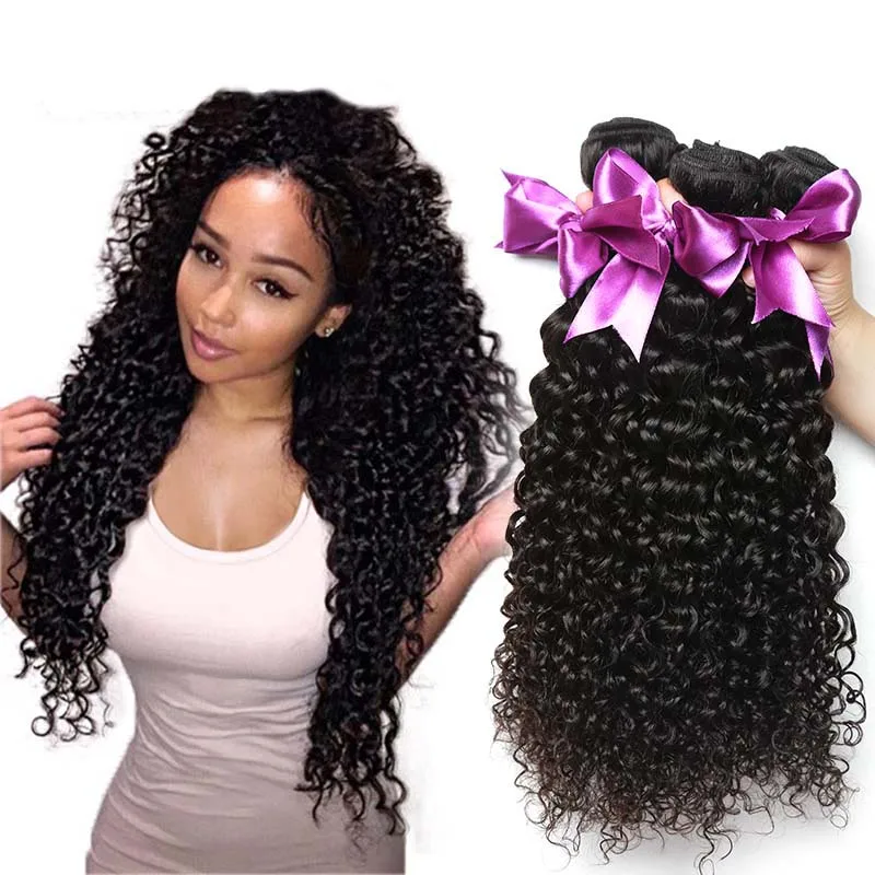 Brazilian Unprocessed Curly Virgin Human Hair Extensions