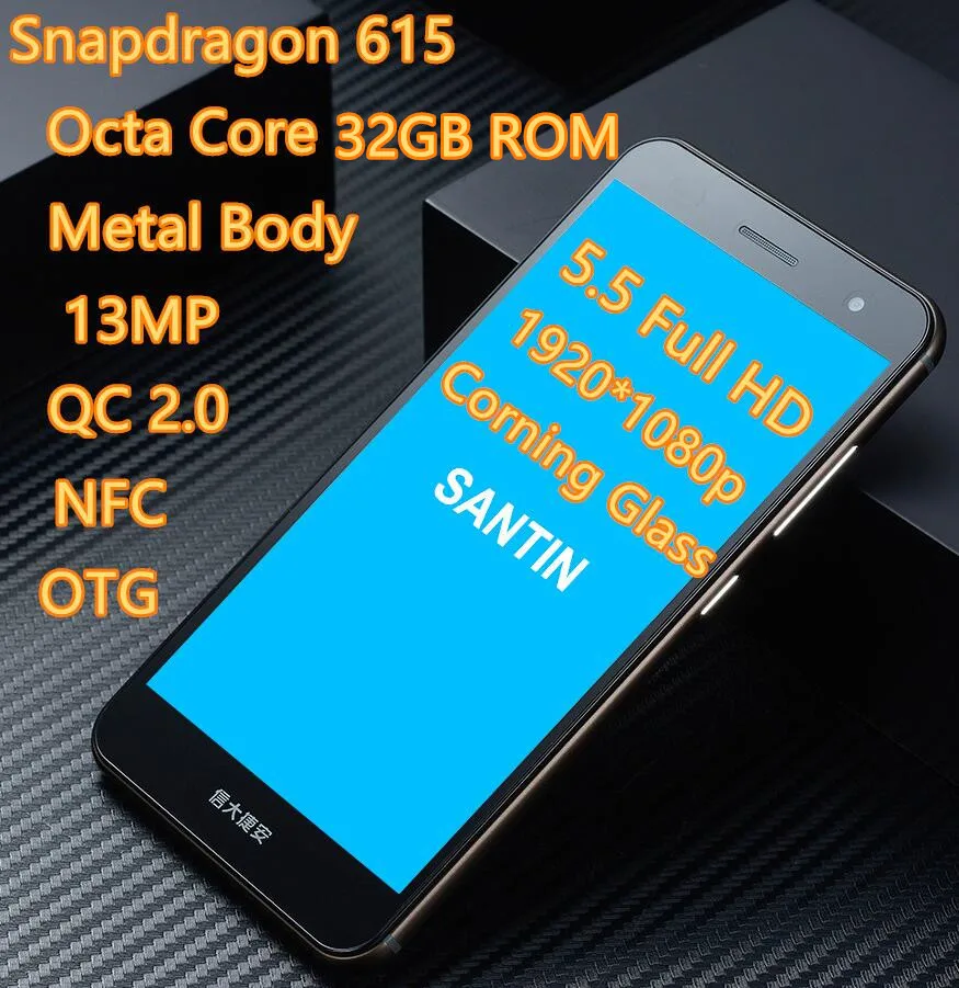 

SANTIN ACTOMA ACE 5.5" Full HD NFC OTG Corning Glass Snapdragon 615 Octa Core Metal Body 32GB ROM 13MP Smartphone 4G LTE Phone