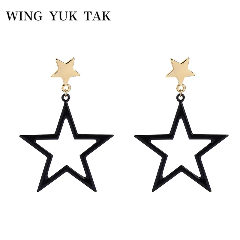 wing yuk tak Korean Black Punk Earrings Fashion Simple Enamel Sstar Drop Earrings Women Statement Jewelry Wholesale
wing yuk tak Korean Black Punk Earrings Fashion Simple Enamel Sstar Drop Earrings Women Statement Jewelry Wholesale