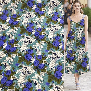 Gorgeous floral print 100% pure silk Crepe DE chine fabric 13momme 114cm width by yard,SCDC628
Gorgeous floral print 100% pure silk Crepe DE chine fabric 13momme 114cm width by yard,SCDC628
