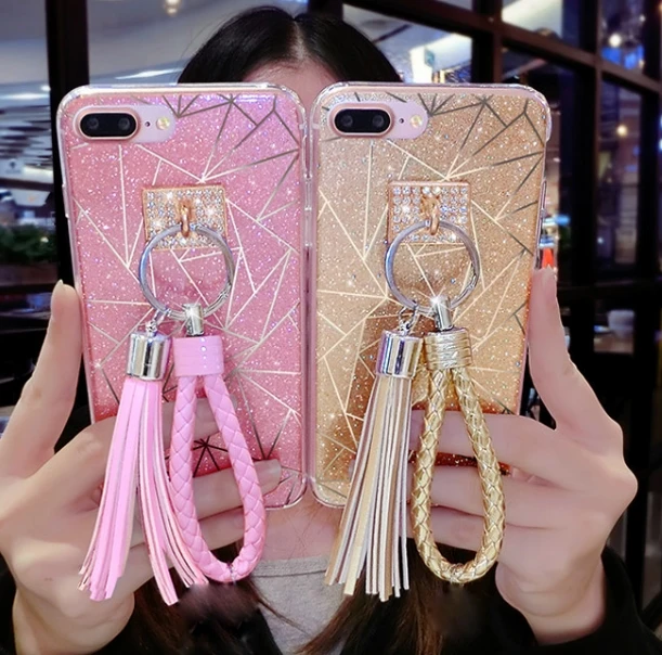 Fashion Shine Bling Soft TPU Shiny Rear Cover With Rope Tassel Cover Case For iphone X 8 8PLlus 7 7Plus 6 6 S Plus
Fashion Shine Bling Soft TPU Shiny Rear Cover With Rope Tassel Cover Case For iphone X 8 8PLlus 7 7Plus 6 6 S Plus