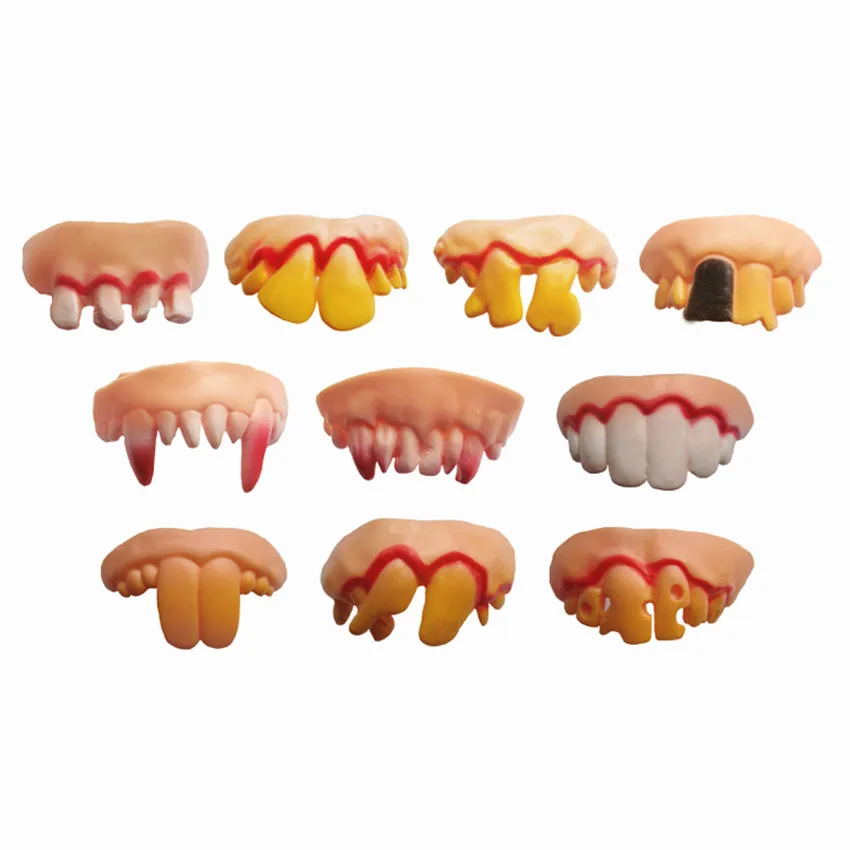 10pcs Funny Wacky Artificial For Halloween Party Gags Practical Jokes Prank Freak False Teeth Cosplay Dentures Zombie Vampire
10pcs Funny Wacky Artificial For Halloween Party Gags Practical Jokes Prank Freak False Teeth Cosplay Dentures Zombie Vampire