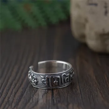 BESTLYBUY Genuine 925 Sterling Silver Buddhistic Six Words Om Mani Padme Hum Open Rings for Women Men Gift Silver Jewelry Bague
BESTLYBUY Genuine 925 Sterling Silver Buddhistic Six Words Om Mani Padme Hum Open Rings for Women Men Gift Silver Jewelry Bague