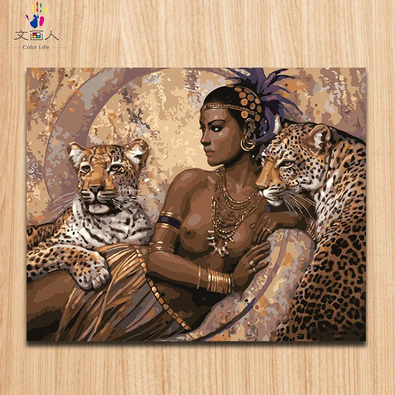 Coloring by numbers elegant dark skin woman and leopards,African tribes Character oil painting by numbers cancas paint with kits
Coloring by numbers elegant dark skin woman and leopards,African tribes Character oil painting by numbers cancas paint with kits