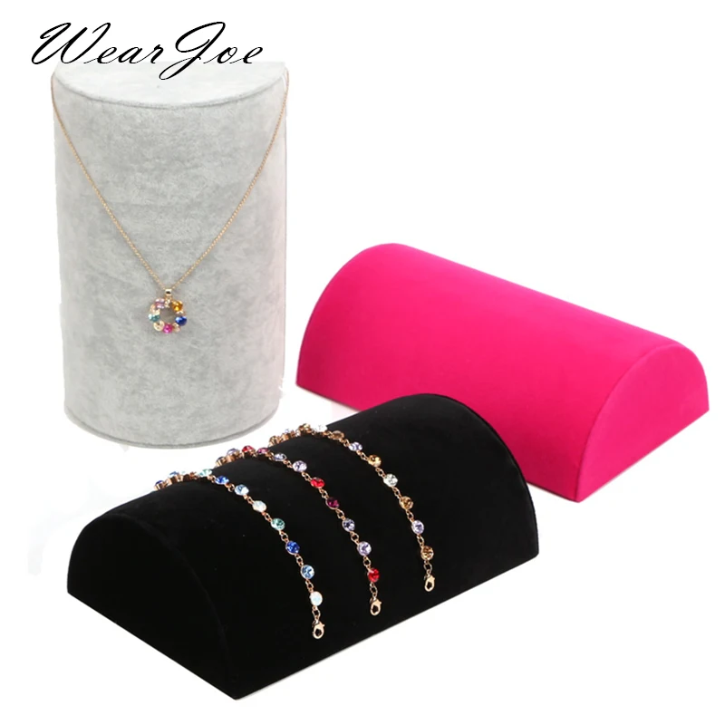 1pc Quality Velvet Jewelry Display Rack Base Bracelet Chain Pendant Necklace Storage Pillow Wooden Stand Holder Shelf Showcase
1pc Quality Velvet Jewelry Display Rack Base Bracelet Chain Pendant Necklace Storage Pillow Wooden Stand Holder Shelf Showcase