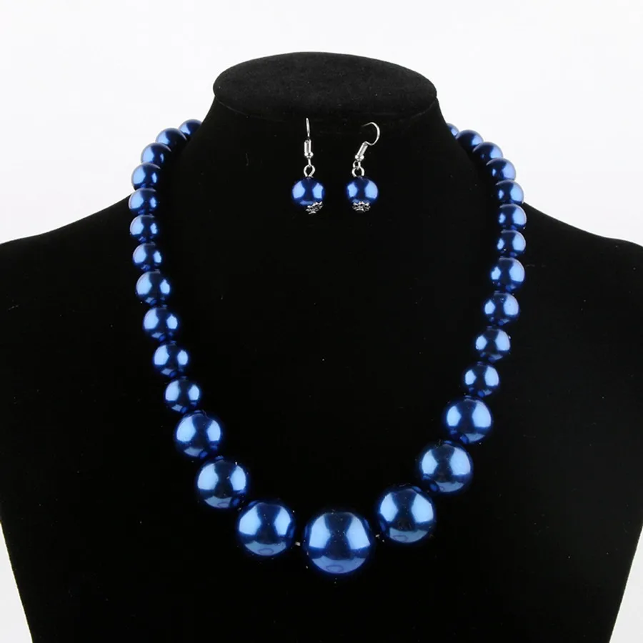 Hot Sale Big Size Nigerian Beads Jewelry Set Red/White/Blue/Pink Simulated-pearl Necklace Earring Set Turkish Jewelry Free Gifts
Hot Sale Big Size Nigerian Beads Jewelry Set Red/White/Blue/Pink Simulated-pearl Necklace Earring Set Turkish Jewelry Free Gifts