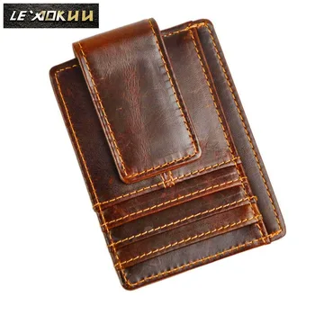 Cattle Men male Real leather Credit Card Cash Bill Holder Magnet Money Clip Slim Mini Handy Wallet Front Pocket Purse 1015
Cattle Men male Real leather Credit Card Cash Bill Holder Magnet Money Clip Slim Mini Handy Wallet Front Pocket Purse 1015