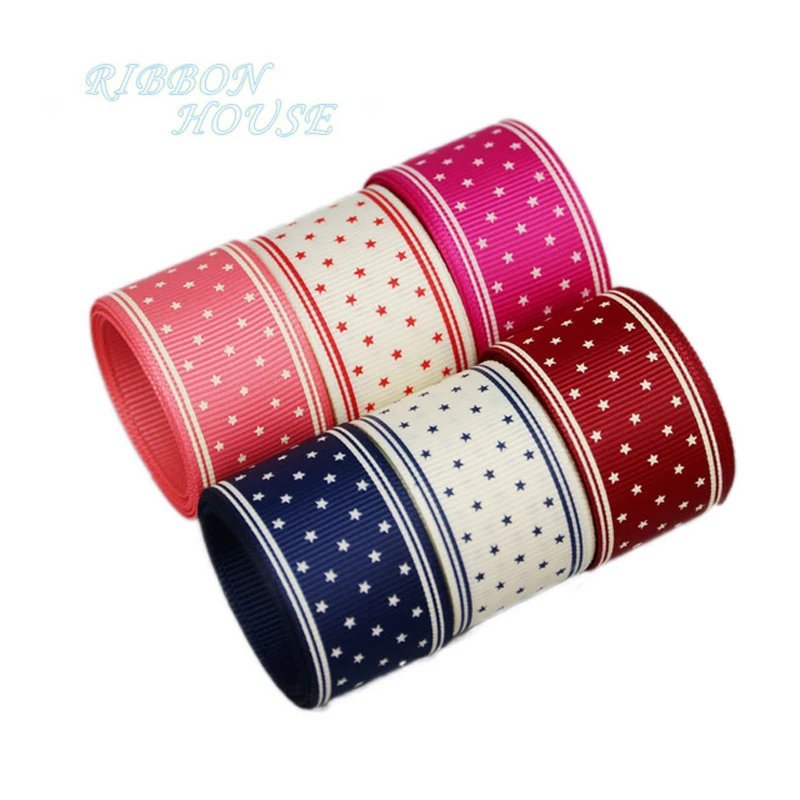 (5 yards/lot) 1" (25mm) Star printed grosgrain ribbon colored gift decoration ribbons wholesale
(5 yards/lot) 1" (25mm) Star printed grosgrain ribbon colored gift decoration ribbons wholesale