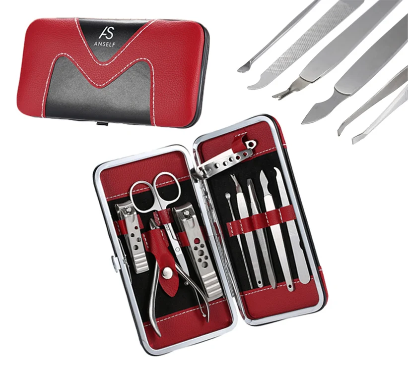 Anself 10 in 1 Nail Clipper Set Stainless Steel Nail Scissors Trimming Kit Nail Manicure Pedicure Tool + Case
Anself 10 in 1 Nail Clipper Set Stainless Steel Nail Scissors Trimming Kit Nail Manicure Pedicure Tool + Case