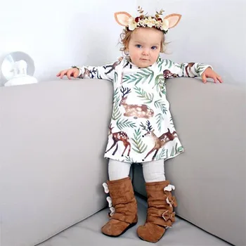 Baby Girls Clothing Dress Kids Girls Long Sleeve O-neck Dress One-piece Trees Deer Cotton Dresses Toddlers Clothes Kid Bow Dress
Baby Girls Clothing Dress Kids Girls Long Sleeve O-neck Dress One-piece Trees Deer Cotton Dresses Toddlers Clothes Kid Bow Dress