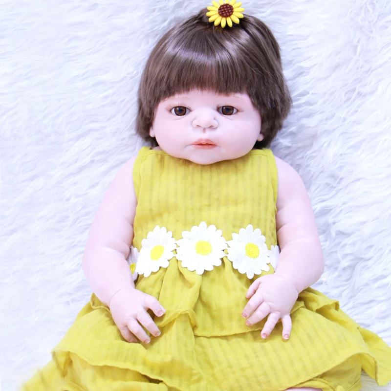 NPKCOLLECTION 55cm Soft Silicone Reborn Dolls Baby Realistic Doll Reborn 22 Inch Full Vinyl Boneca with lovely Flower Headdress
NPKCOLLECTION 55cm Soft Silicone Reborn Dolls Baby Realistic Doll Reborn 22 Inch Full Vinyl Boneca with lovely Flower Headdress