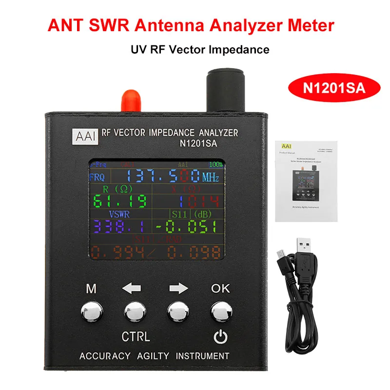 English Verison N1201SA 140MHz-2.7GHz UV RF Vector Impedance ANT SWR Antenna Analyzer Meter Tester
English Verison N1201SA 140MHz-2.7GHz UV RF Vector Impedance ANT SWR Antenna Analyzer Meter Tester