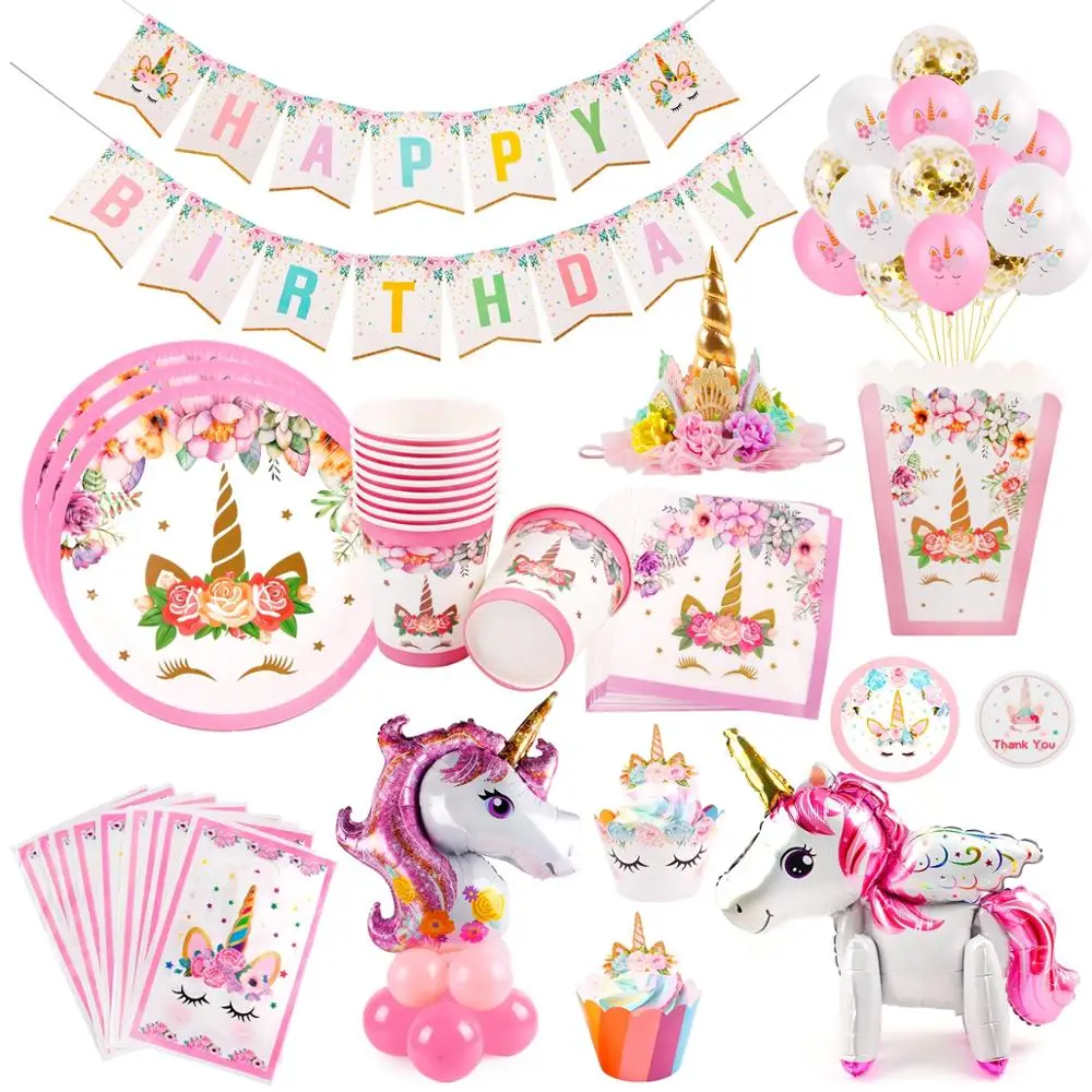 FENGRISE Unicorn Birthday Party Decor Kids Disposable Tableware Kits Unicorn Party Supplies Baby Shower Party Favor Unicornio
FENGRISE Unicorn Birthday Party Decor Kids Disposable Tableware Kits Unicorn Party Supplies Baby Shower Party Favor Unicornio