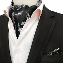 2 шт./компл. модный мужской шейный платок с вышитыми цветами и
