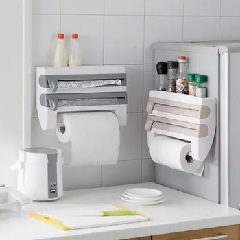 Wall Mounted Kitchen Rack Storage Holders Dispenser Foil Cling Film Towel Roll Holder Racks Container Organizer Closet 
Wall Mounted Kitchen Rack Storage Holders Dispenser Foil Cling Film Towel Roll Holder Racks Container Organizer Closet