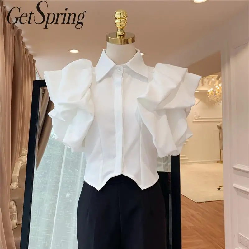GETSPRING Women Blouses Short Sleeve Women Shirt Retro White Shirt Temperament Womens Tops All Match Summer Blouse 2019 Fashion
GETSPRING Women Blouses Short Sleeve Women Shirt Retro White Shirt Temperament Womens Tops All Match Summer Blouse 2019 Fashion