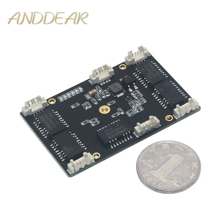 ANDDEAR Industrial switch Customized industrial 5 port 10/100M unmanaged network ethernet switch 12v pcba module network switch
ANDDEAR Industrial switch Customized industrial 5 port 10/100M unmanaged network ethernet switch 12v pcba module network switch