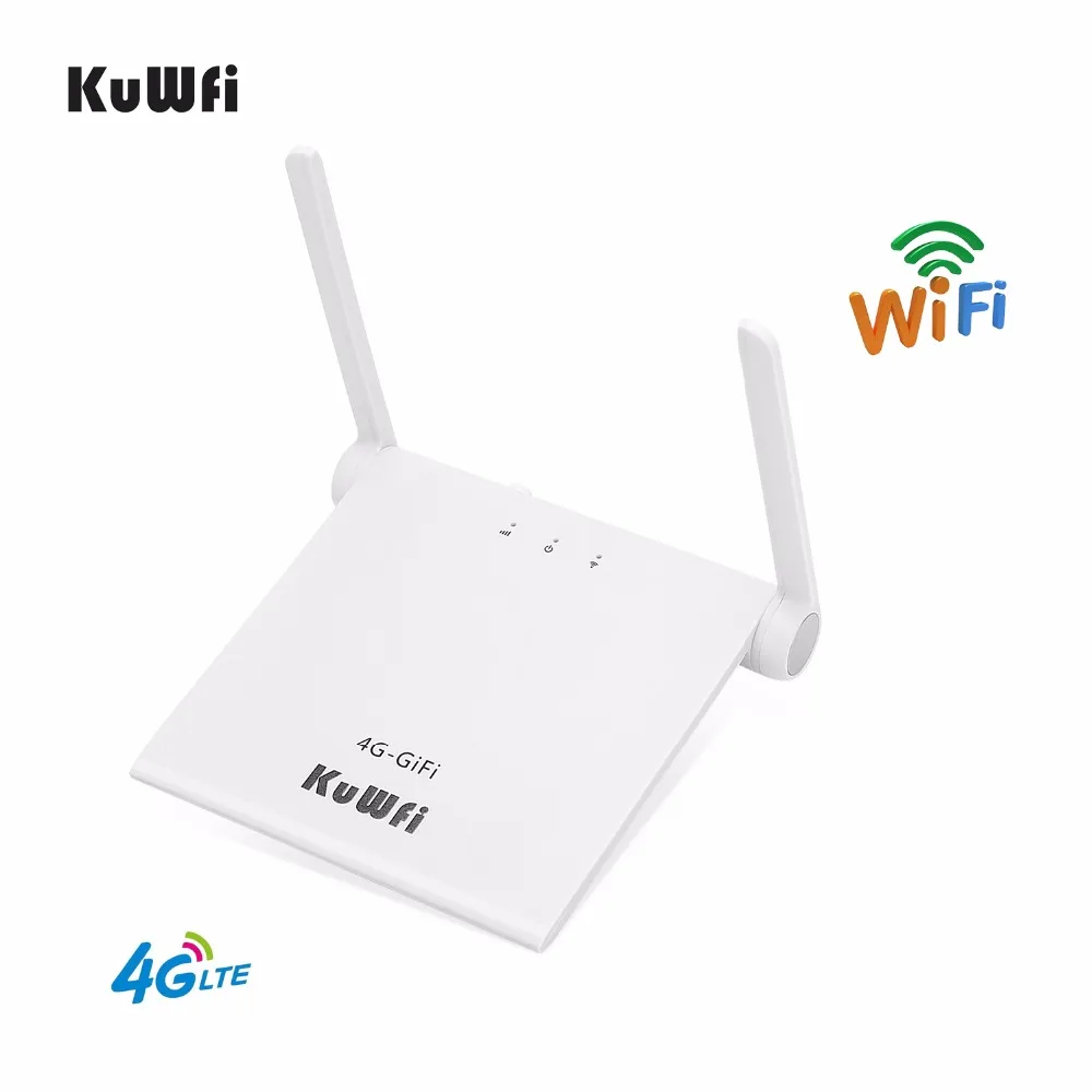 KuWFi 4G LTE Wifi Router 150Mbps 4G Indoor WiFi Router With Sim Card Slot Support LTE FDD B1/B3 Charger By USB With Two Antenna
KuWFi 4G LTE Wifi Router 150Mbps 4G Indoor WiFi Router With Sim Card Slot Support LTE FDD B1/B3 Charger By USB With Two Antenna