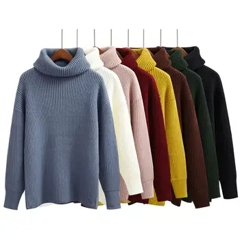Korean Simple Basic Knitted Sweaters Women Winter Turtleneck Long Sleeve Pullovers Sweater Female Casual Jumper 8 Colors
Korean Simple Basic Knitted Sweaters Women Winter Turtleneck Long Sleeve Pullovers Sweater Female Casual Jumper 8 Colors