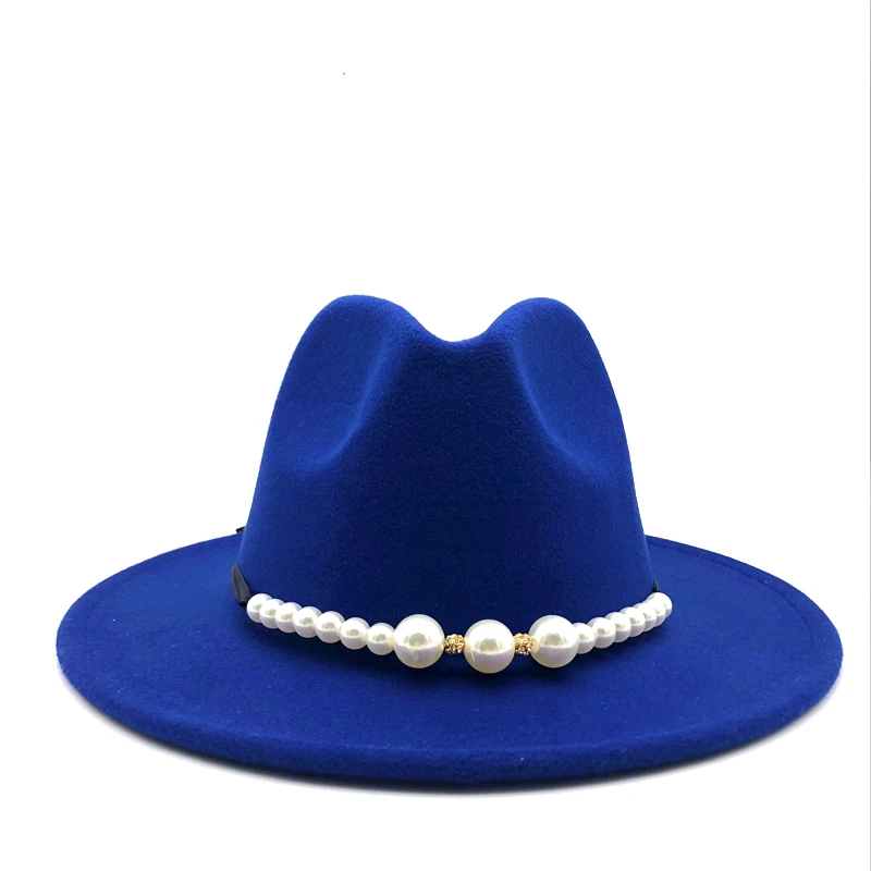 New Felt Hat Women Fedora Hats with Pearls Belt Vintage Trilby Caps Wool Fedora Warm Jazz Hat Chapeau Femme feutre Panaman hat
New Felt Hat Women Fedora Hats with Pearls Belt Vintage Trilby Caps Wool Fedora Warm Jazz Hat Chapeau Femme feutre Panaman hat