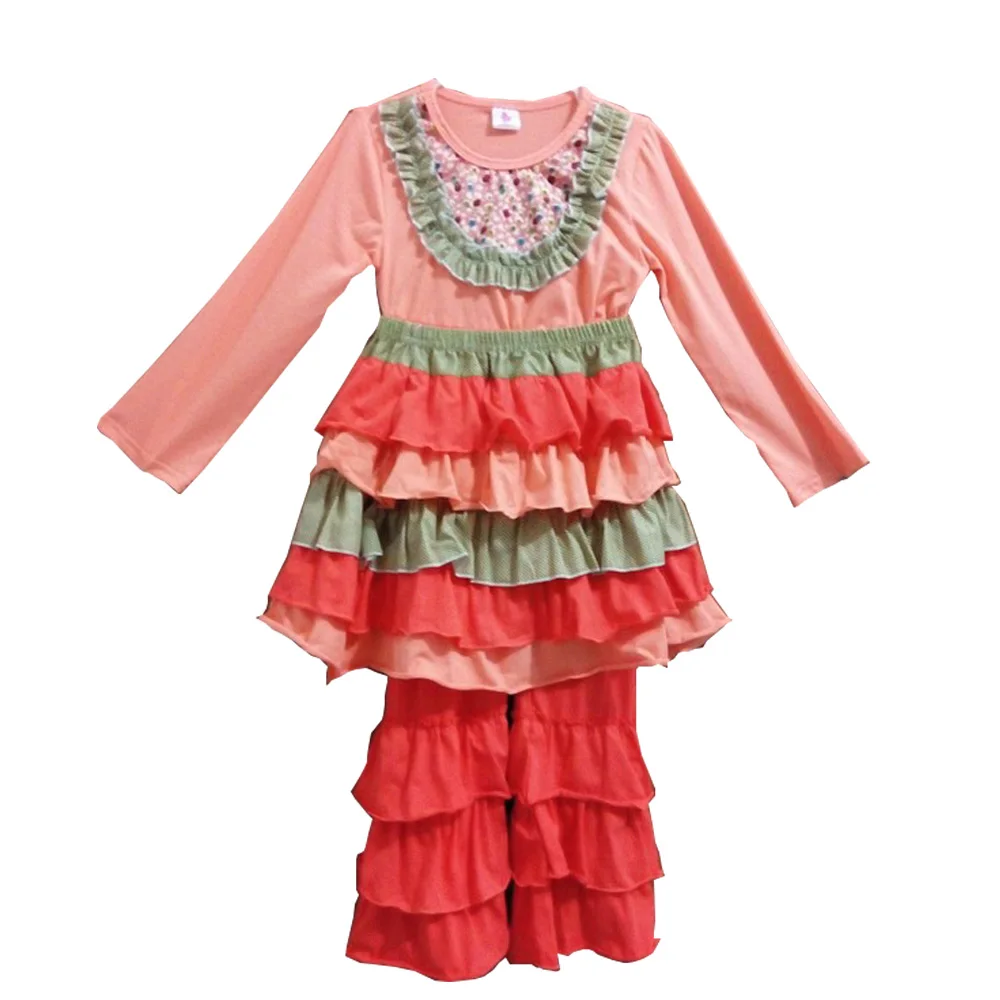 Fashion Girls Boutique Fall Winter Clothing Ruffle Orange Flower Bib Top Cotton Ruffle Pants With Ruffle Skirt Kids Outfit F007
Fashion Girls Boutique Fall Winter Clothing Ruffle Orange Flower Bib Top Cotton Ruffle Pants With Ruffle Skirt Kids Outfit F007