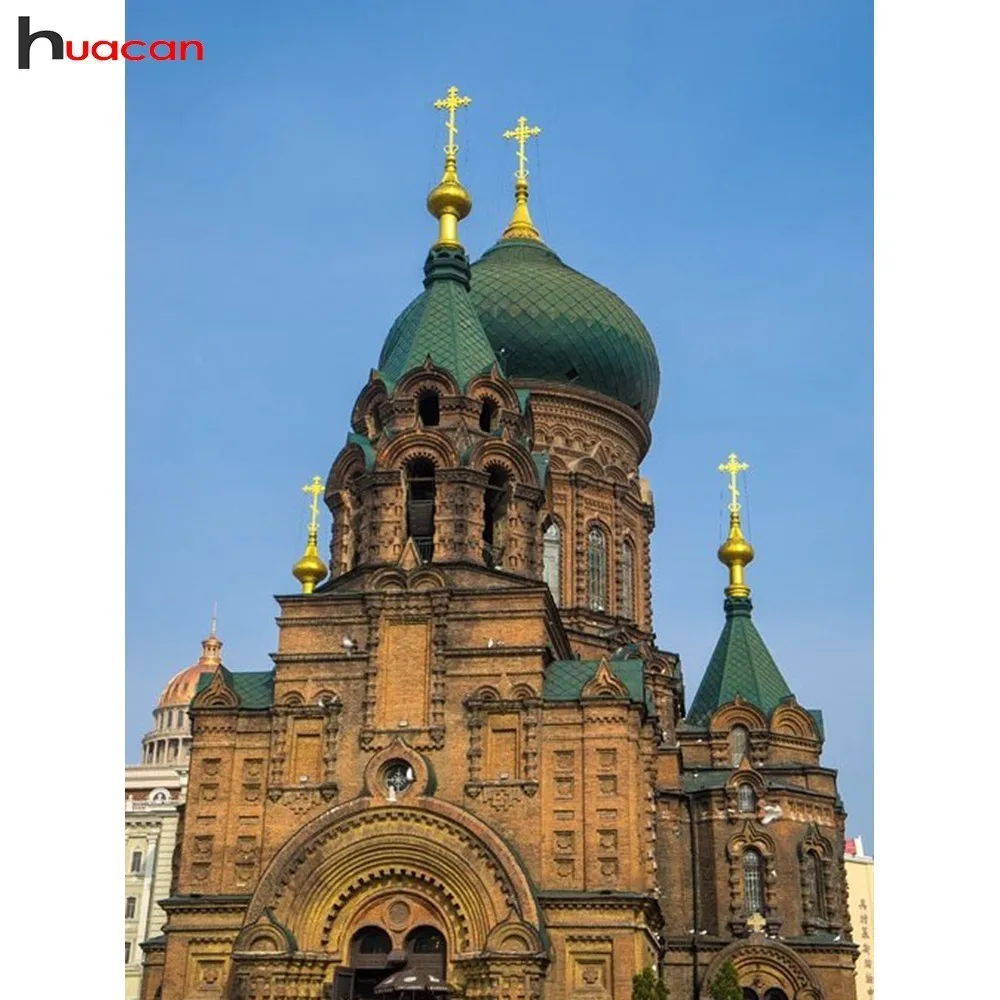 HUACAN Diamond Mosaic Landscape Full Drill Diamond Paintings Church Diamond Embroidery Cross Stitch Picture Of Rhinestones
HUACAN Diamond Mosaic Landscape Full Drill Diamond Paintings Church Diamond Embroidery Cross Stitch Picture Of Rhinestones