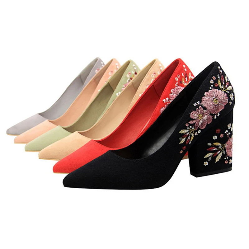 Summer Retro Women's Pumps Shoes With Flower Fashion Sexy Luxury Ladies Red High Heels Wimen's Party Wedge Female Shoes Spring
Summer Retro Women's Pumps Shoes With Flower Fashion Sexy Luxury Ladies Red High Heels Wimen's Party Wedge Female Shoes Spring