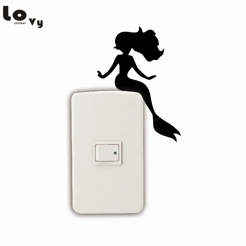 Mermaid Silhouette Light Switch Sticker Cartoon Vinyl Wall Stickers for Kids Room Girl's Bedroom Home Decor
Mermaid Silhouette Light Switch Sticker Cartoon Vinyl Wall Stickers for Kids Room Girl's Bedroom Home Decor