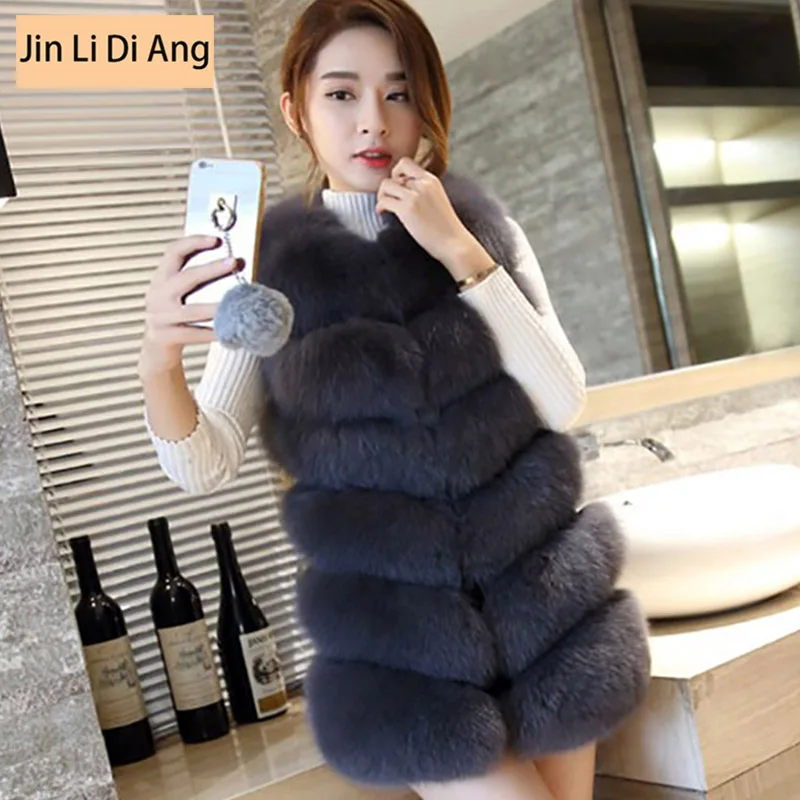 Jin Li Di Ang 100% Genuine Leather Fox Fur Vest Warm Winter Natural Real Fox Fur Jacket Black Comfortable Sleeveless Coats
Jin Li Di Ang 100% Genuine Leather Fox Fur Vest Warm Winter Natural Real Fox Fur Jacket Black Comfortable Sleeveless Coats