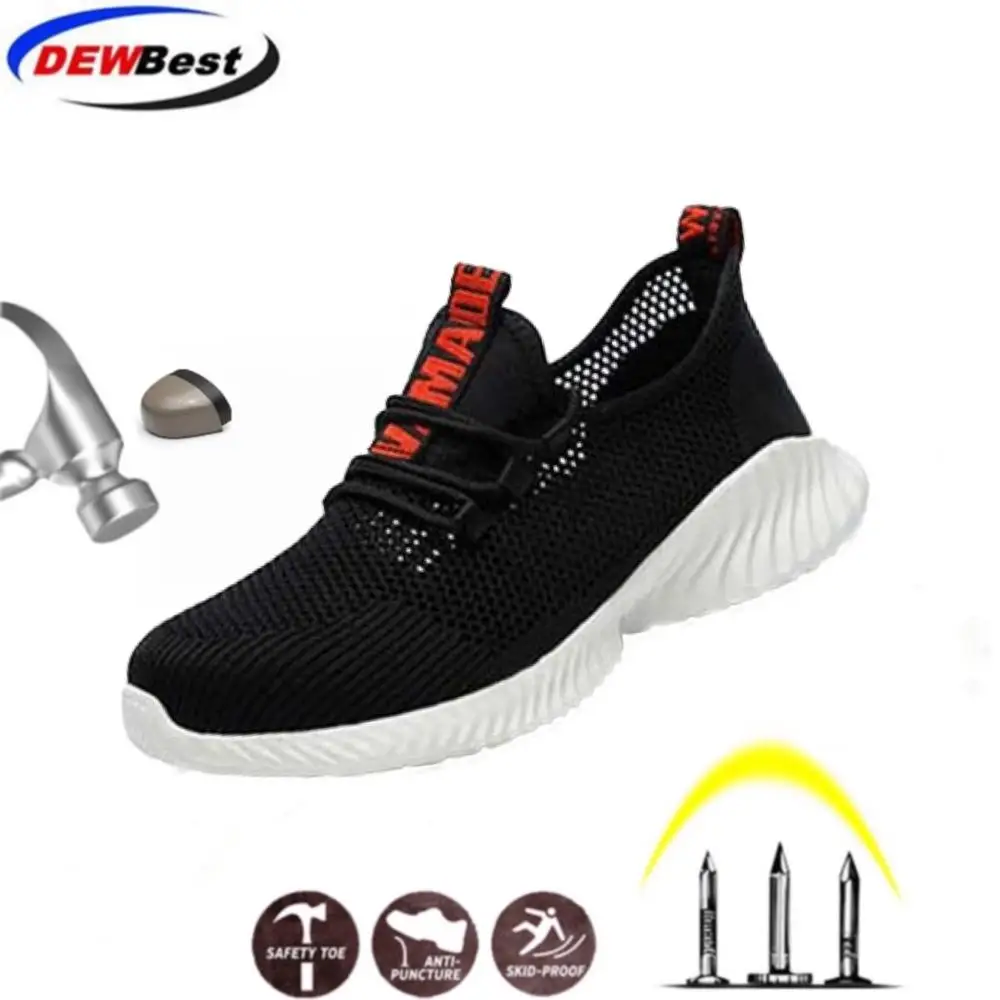 DEWBEST Men Steel Toe Safety Work Shoes grid Lightweight Breathable Reflective Casual Sneaker Prevent piercing Protective boot
DEWBEST Men Steel Toe Safety Work Shoes grid Lightweight Breathable Reflective Casual Sneaker Prevent piercing Protective boot