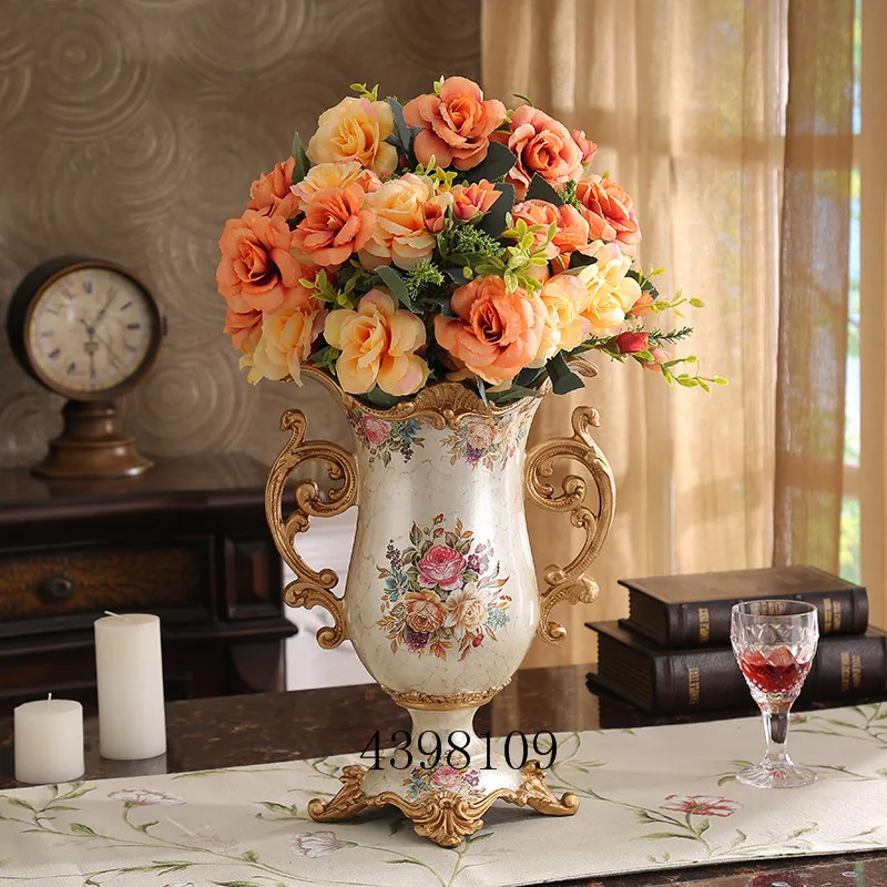 European luxury resin vase decoration family desktop decoration crafts wedding gift American retro flower pot decoration
European luxury resin vase decoration family desktop decoration crafts wedding gift American retro flower pot decoration