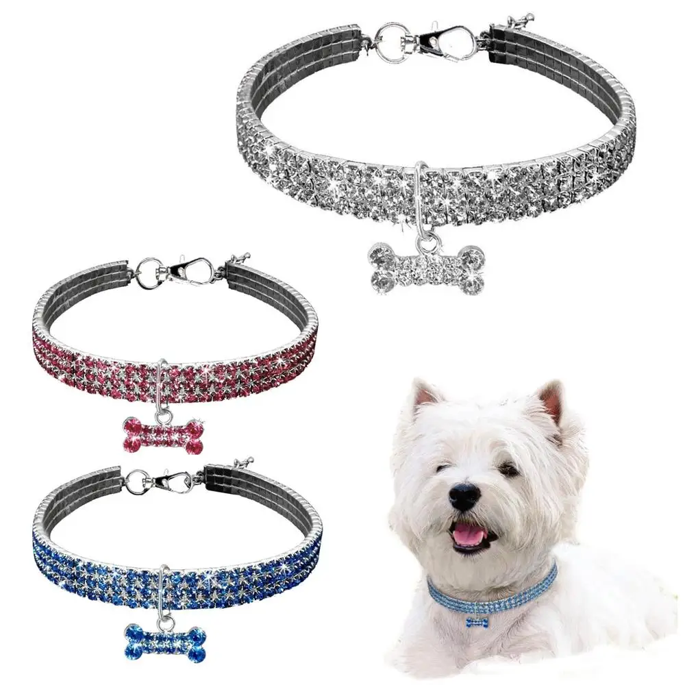 Cute Bone Bling Rhinestone Chocker Mini Pet Crystal Collars Fancy Dog Necklace Mascotas Accessories For Puppy Cats
Cute Bone Bling Rhinestone Chocker Mini Pet Crystal Collars Fancy Dog Necklace Mascotas Accessories For Puppy Cats