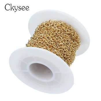 Ckysee 10Yards/Roll 3mm Diameter Stainless Steel O Chain Necklace Gold Color Men Punk Bulk Chain Necklace Fashion Jewelry
Ckysee 10Yards/Roll 3mm Diameter Stainless Steel O Chain Necklace Gold Color Men Punk Bulk Chain Necklace Fashion Jewelry