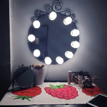 Russian Warehouse LED Vanity light Hollywood Bulb Touch Switch Dimmable 10LED Makeup Mirror Wall Lamp For Dressing Table EU Plug
Russian Warehouse LED Vanity light Hollywood Bulb Touch Switch Dimmable 10LED Makeup Mirror Wall Lamp For Dressing Table EU Plug