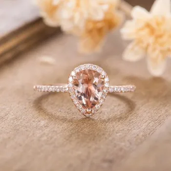 HUITAN Luxury Wedding Anniversary Ring with Pear Shape Huge CZ Prong Setting Rose Gold Color Fashion Engagement Rings for Women
HUITAN Luxury Wedding Anniversary Ring with Pear Shape Huge CZ Prong Setting Rose Gold Color Fashion Engagement Rings for Women