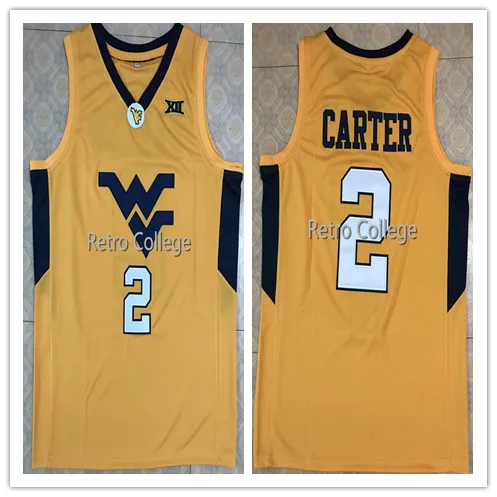 

#2 Jevon Carter West Virginia Mountaineers College Mens Basketball Jersey Embroidery Stitched Custom Any name and number