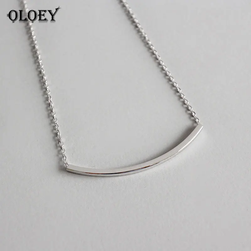 OLOEY Genuine 925 Sterling Silver Necklace Short Chain Choker Jewelry For Women Geometric Personality Design Square Bar YMN102
OLOEY Genuine 925 Sterling Silver Necklace Short Chain Choker Jewelry For Women Geometric Personality Design Square Bar YMN102