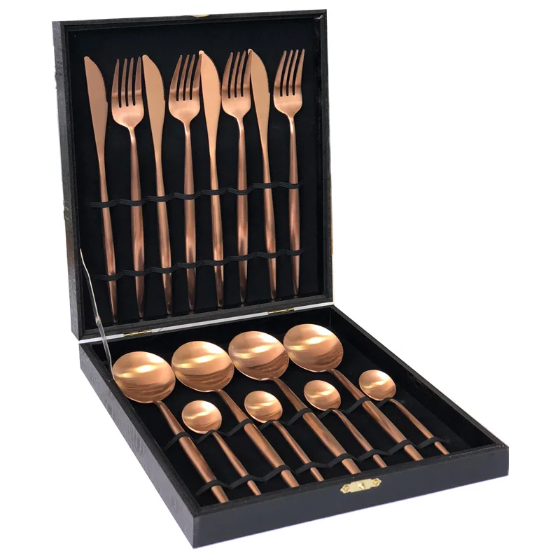 KuBac Hommi 18/10 Stainless Steel Steak Knife Fork Party Rose Gold Cutlery Set With Gift Box Dinnerware Set Drop Shipping
KuBac Hommi 18/10 Stainless Steel Steak Knife Fork Party Rose Gold Cutlery Set With Gift Box Dinnerware Set Drop Shipping