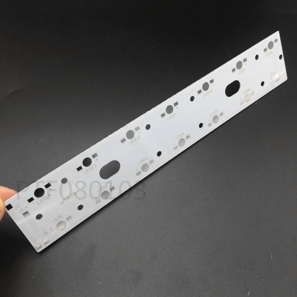 Free shipping 257mm x 47mm Aluminium PCB Circuit Board for 14PCS x 1W,3W,5W LED In Series 
Free shipping 257mm x 47mm Aluminium PCB Circuit Board for 14PCS x 1W,3W,5W LED In Series