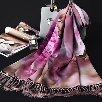 100% Pure Silk Scarf Ladies Luxury Brand 2019 Hangzhou Silk Shawls and Wraps for Women Print Tassel Natural Real Silk Scarves
100% Pure Silk Scarf Ladies Luxury Brand 2019 Hangzhou Silk Shawls and Wraps for Women Print Tassel Natural Real Silk Scarves