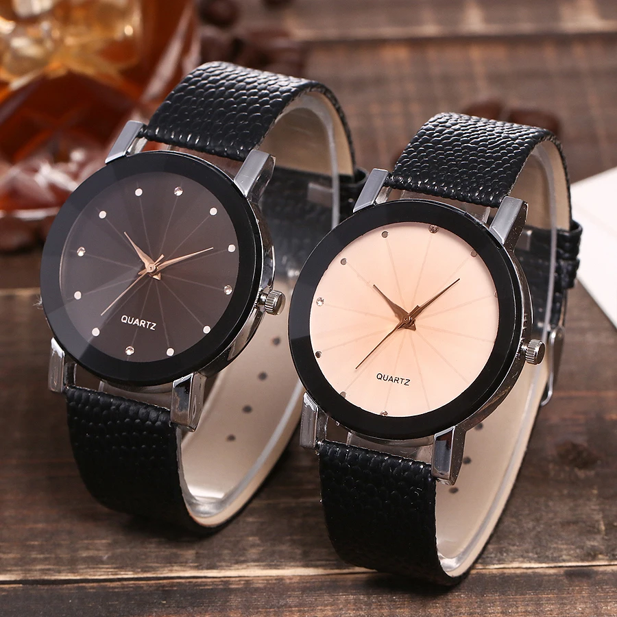 Women Casual Simple Quartz Leather Strap Wrist Watch Sadoun.com