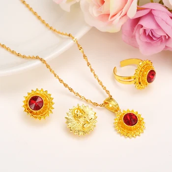 Cute Rhinestone Ethiopian Jewelry sets Pendant Necklaces/Earrings/Ring Ethiopia Gold plate Africa Bride Wedding Eritrea Set Gift
Cute Rhinestone Ethiopian Jewelry sets Pendant Necklaces/Earrings/Ring Ethiopia Gold plate Africa Bride Wedding Eritrea Set Gift