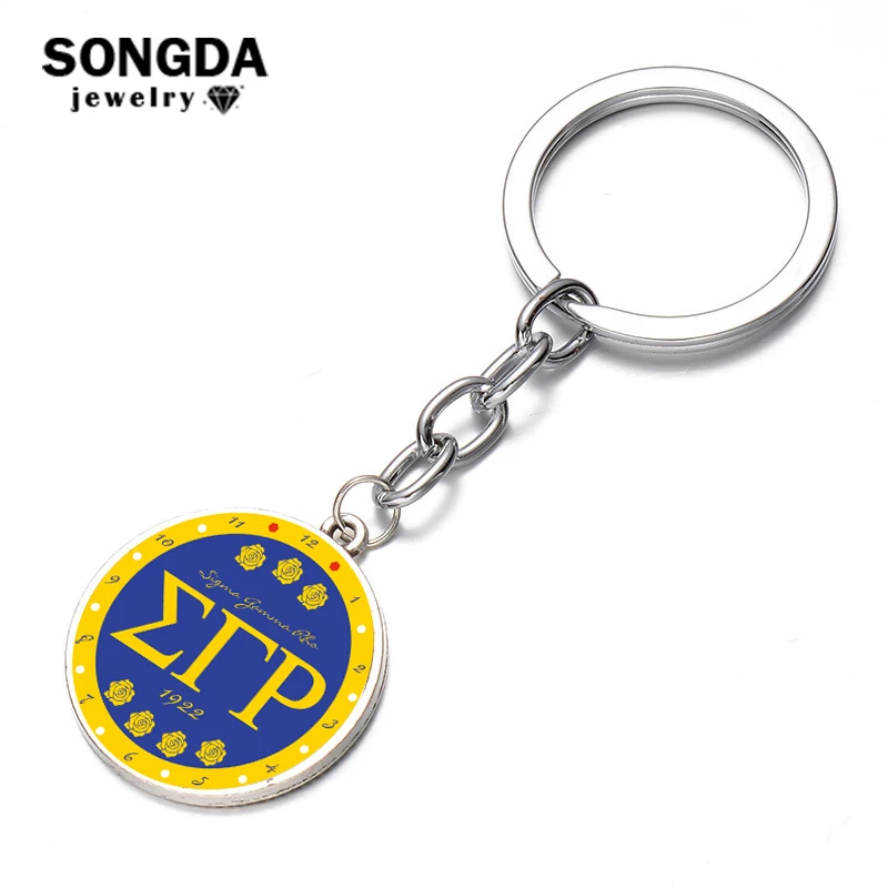 SONGDA Glass Gem Key Chains Greek SGR Sigma Gamma Rho Sorority Symbol Keychains Handmade Round Photo Car Key Ring Charms Pendant
SONGDA Glass Gem Key Chains Greek SGR Sigma Gamma Rho Sorority Symbol Keychains Handmade Round Photo Car Key Ring Charms Pendant