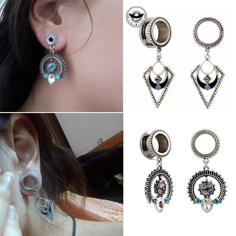 1Pair Surgical Steel Ear Tunnel Vintage Ear Reamer Plug Dilators Waterdrop Crystal Dangle Body Piercing Ear Expander 6-30mm
1Pair Surgical Steel Ear Tunnel Vintage Ear Reamer Plug Dilators Waterdrop Crystal Dangle Body Piercing Ear Expander 6-30mm