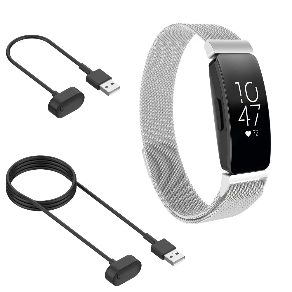 Milanese Magnetic Stainless Metal Bands for Fitbit Inspire/Inspire HR Straps Silver,Charging Cable for Fitbit Inspire Charger
Milanese Magnetic Stainless Metal Bands for Fitbit Inspire/Inspire HR Straps Silver,Charging Cable for Fitbit Inspire Charger