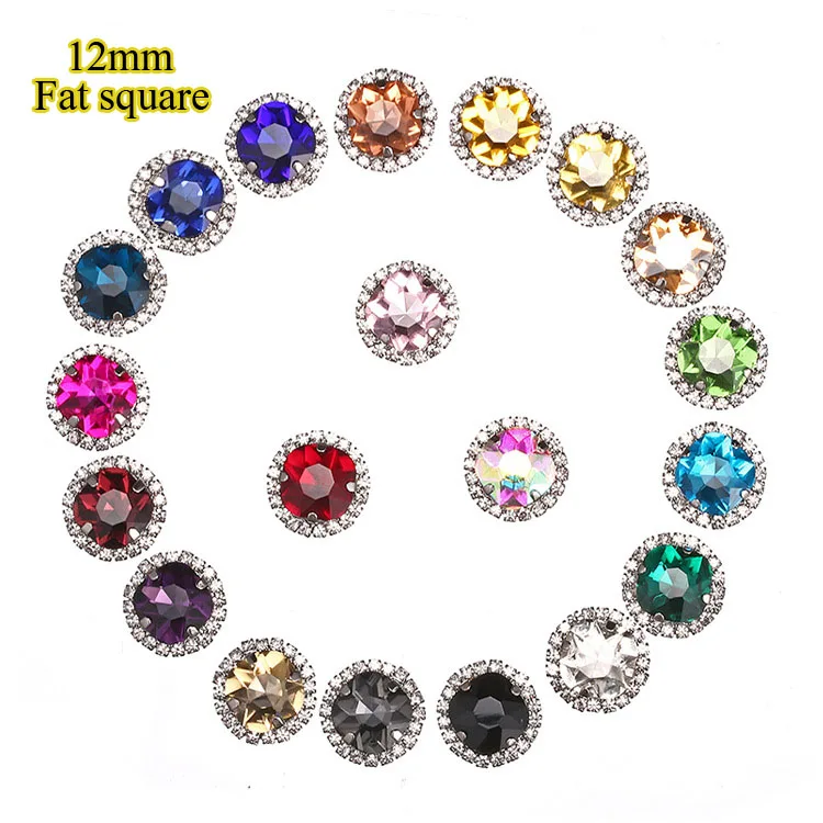 12mm 20pcs/bag Silver base/gold base Fat square shape glass Crystal buckle loose sew on rhinestones diy clothing accessories
12mm 20pcs/bag Silver base/gold base Fat square shape glass Crystal buckle loose sew on rhinestones diy clothing accessories