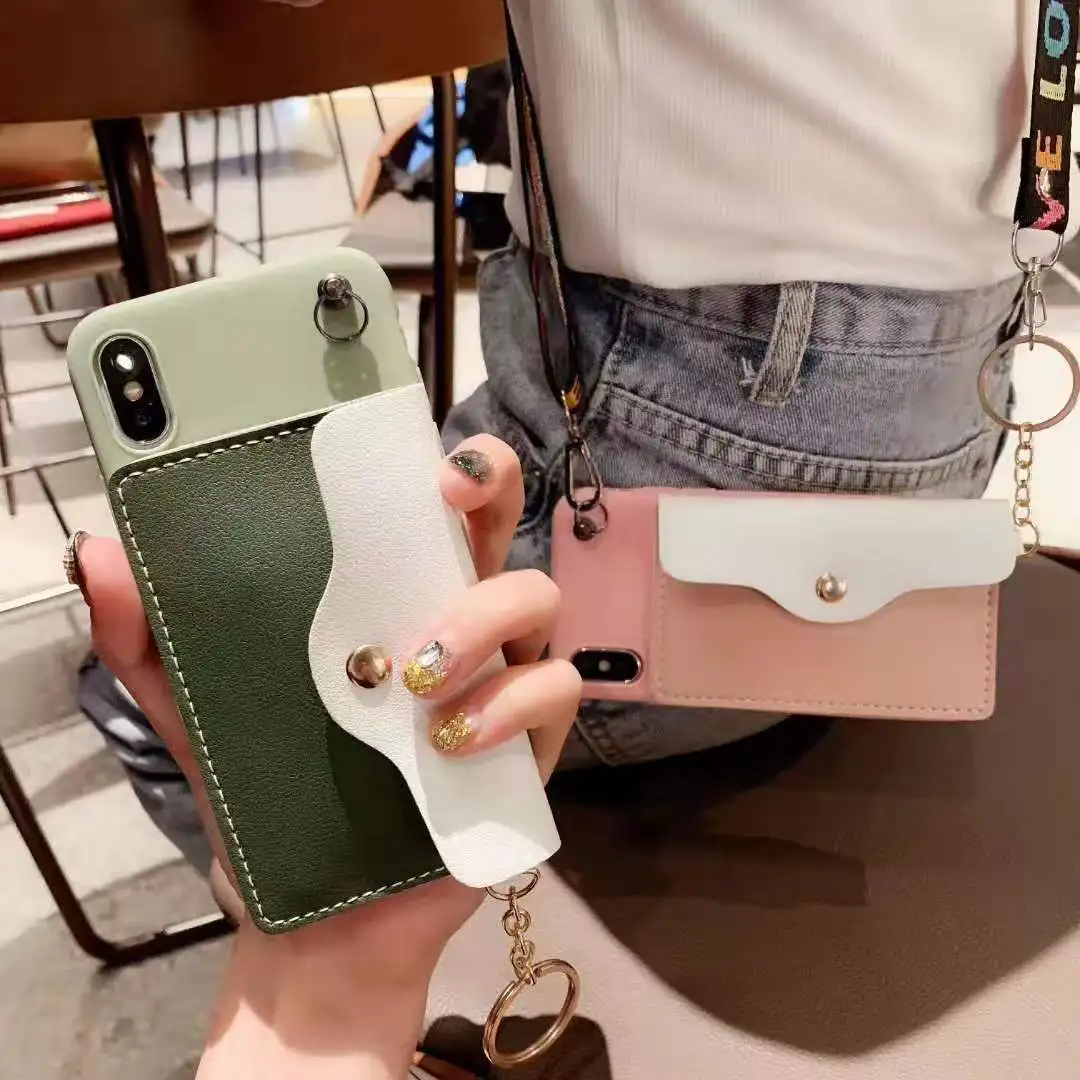 candy phone case for iphone X Xs max XR 7 8 6 6s plus soft silicone cover with card holder wallet strap fashion girlish style
candy phone case for iphone X Xs max XR 7 8 6 6s plus soft silicone cover with card holder wallet strap fashion girlish style