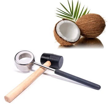 Coconut Opener Tool Set Food Grade Stainless Steel Opener with Wooden Mallet Coconut Opening Tools 1 pcs
Coconut Opener Tool Set Food Grade Stainless Steel Opener with Wooden Mallet Coconut Opening Tools 1 pcs