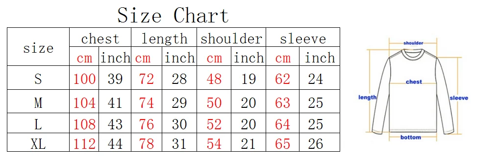 Heron Preston Size Chart